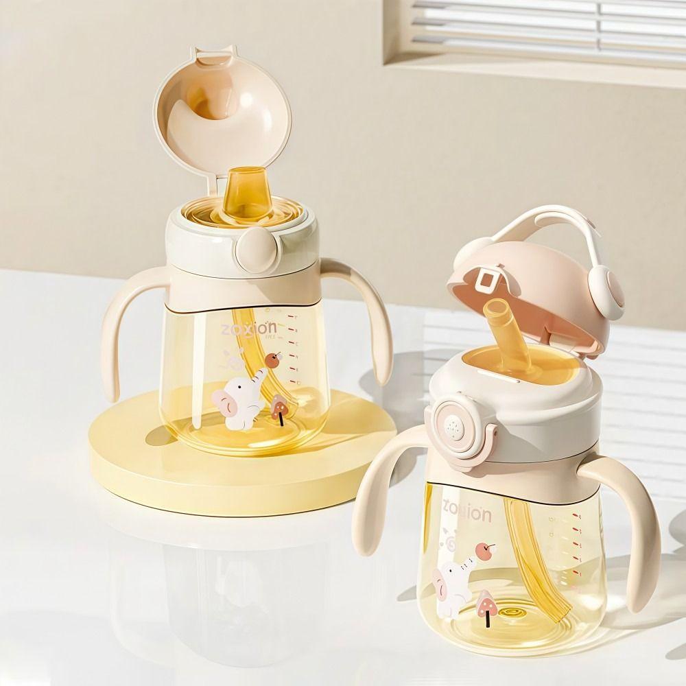 

Automatic Flip Cover Straw Cup No BPA Drinking Training Cup Baby Sippy Cup For Aged 6 Months сірий