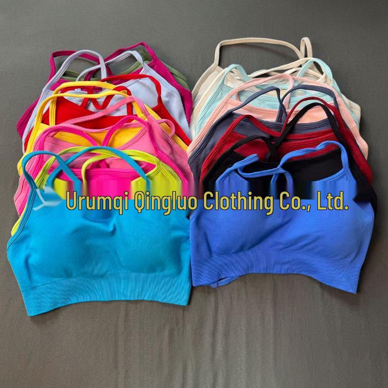 DFYNE Nahtloser Sport-BH mit Kreuzrücken aus Nylon-Spandex für Damen