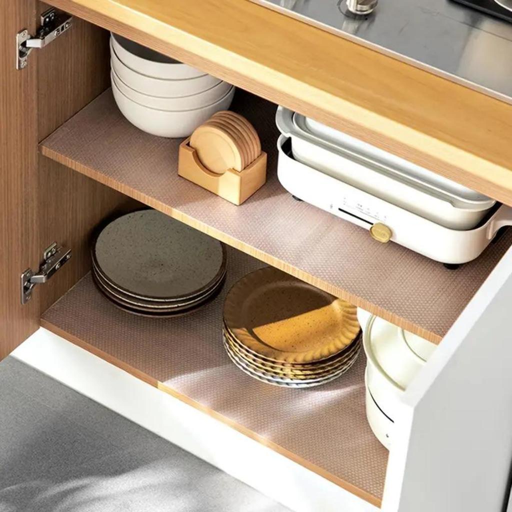 30x150cm 1 Roll Non Adhesive Shelf Liners For Kitchen Cabinets, Waterproof Drawer Liners For Kitchen, Non-Slip Cabinet Liner For Kitchen Cabinet