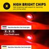 10X 3/4" LED Strobe+Steady Side Marker Lights Dual Function RED 3 Wires 12V 24V