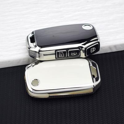 Premium Soft TPU Remote Key Fob Protective Cover for Kia Sportage Seltos K3 Forte Cerato Ceed Sorento 2018-2023 Key Case Rings
