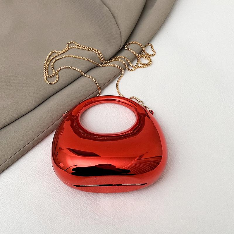 

2025 осень новая цепочка на плечо женская мини акриловая высокоценная портативная модная сумка-мессенджер красный