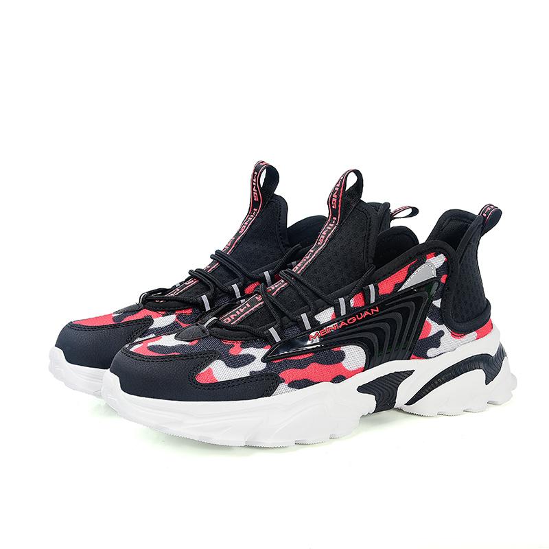 Fashion 2025 Fashion Men Platform Sneakers Breathable Comfortable Sport Shoes Chunky Knitting Mesh Sneakers Casual Shoes White Sneakers