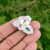 Mothers Day Deal 925 Sterling Silver Larimar Stone Promise Flower Ring Jewelry