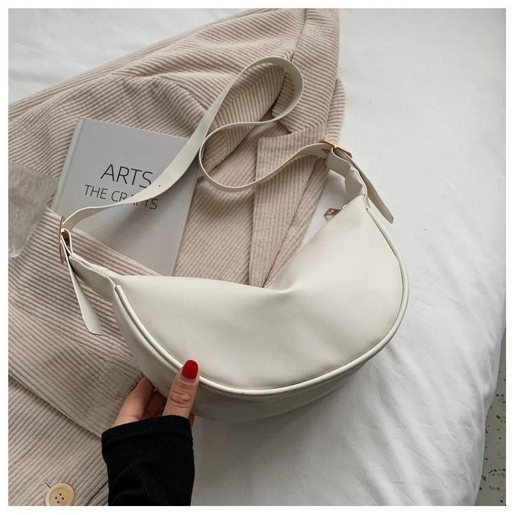 Elegant Pu Dumpling Shape Handbag For Women 2021 Fall Season Fashionable