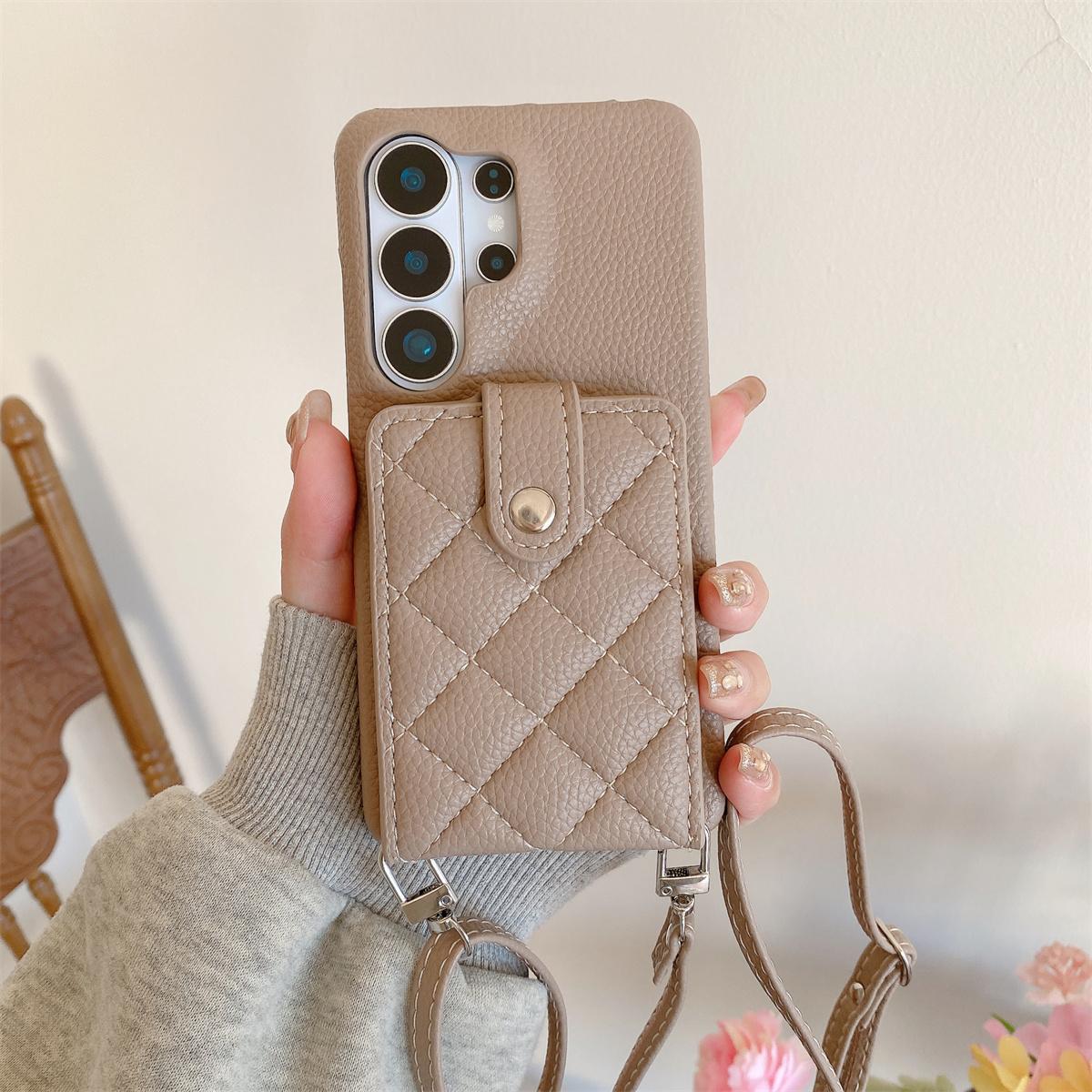 

Crossbody Wallet with Card Holder Phone Case for Samsung Galaxy S26 Ultra S25 S24 S23 S22 S21 Plus A55 A16 A26 A56 Leather Cover Galaxy A15 хакі
