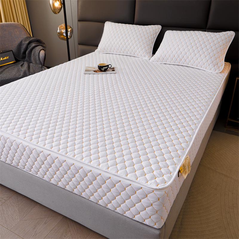 Brushed Cotton Soybean Quilted Fitted Mattress Protector – Six-Sided, 360° Coverage