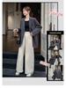 Women's Spring 2025 Fashion Suit Jacket with Rhinestone Lettering - Grey, Casual, All-Match, Loose Fit.
