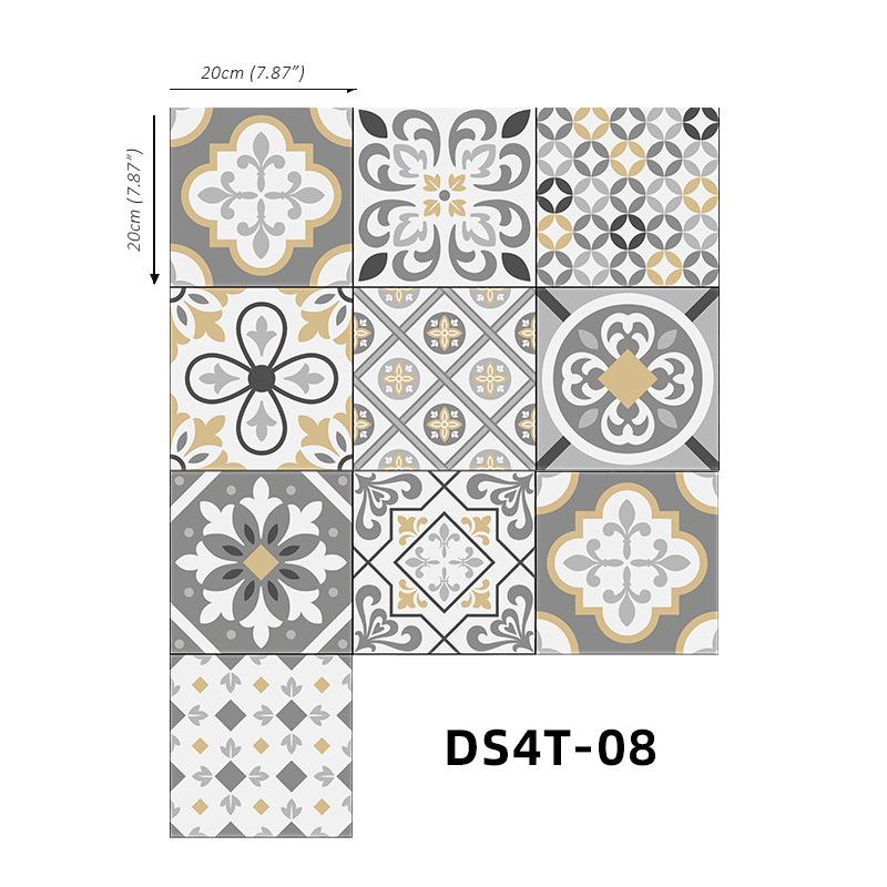 Home Decoration Anti-Skid Floor Sticker Self-Adhesive Removable Adhesive Frosted Tile Sticker Wall Sticker Bathroom Waterproof Tile Sticker