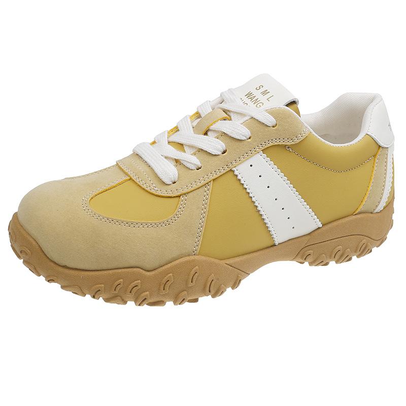 Internet Celebrity Super Fire European Station Women's Shoes 2025 Spring New Imitation Leather High Sense Moral Training Shoes Light Flat Casual Shoes