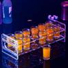 Large Capacity 6 8 12 Hole Glass Tray Cup Organizer Wine Glass Display Stand Holder for Bar Restaurant Kitchen