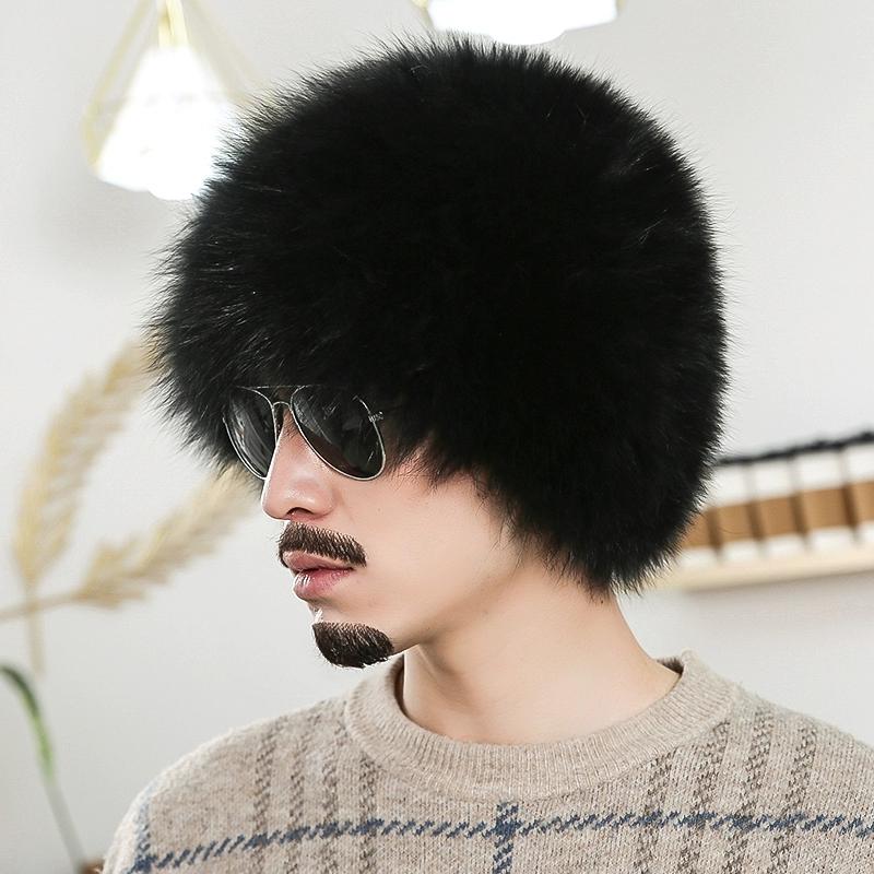 Fox Hair Hat Men's Winter Warm Ear Protection Northeast Leather Straw Hat Ethnic Wind Mongolian Hat Russian Snow Hat