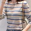 Women Sweaters Pullovers 2025 Autumn Winter Long Sleeve O-Neck Striped Knitted Sweater Women Tops Pullover JJ172
