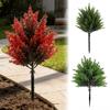 Décoration de Jardin Résistante aux Intempéries Arbre Topiaire Artificiel en Cèdre, Arbuste Artificiel en Cyprès d'Automne avec Piquet de Sol, Arbres Artificiels Sans Entretien pour Cour