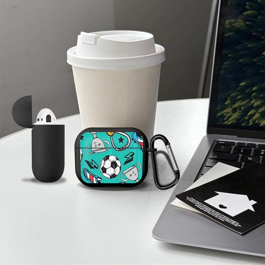 Earphone Cases Cover Case For Airpods 2 3 4 Pro3 Pro Pro2 1 Football Medal