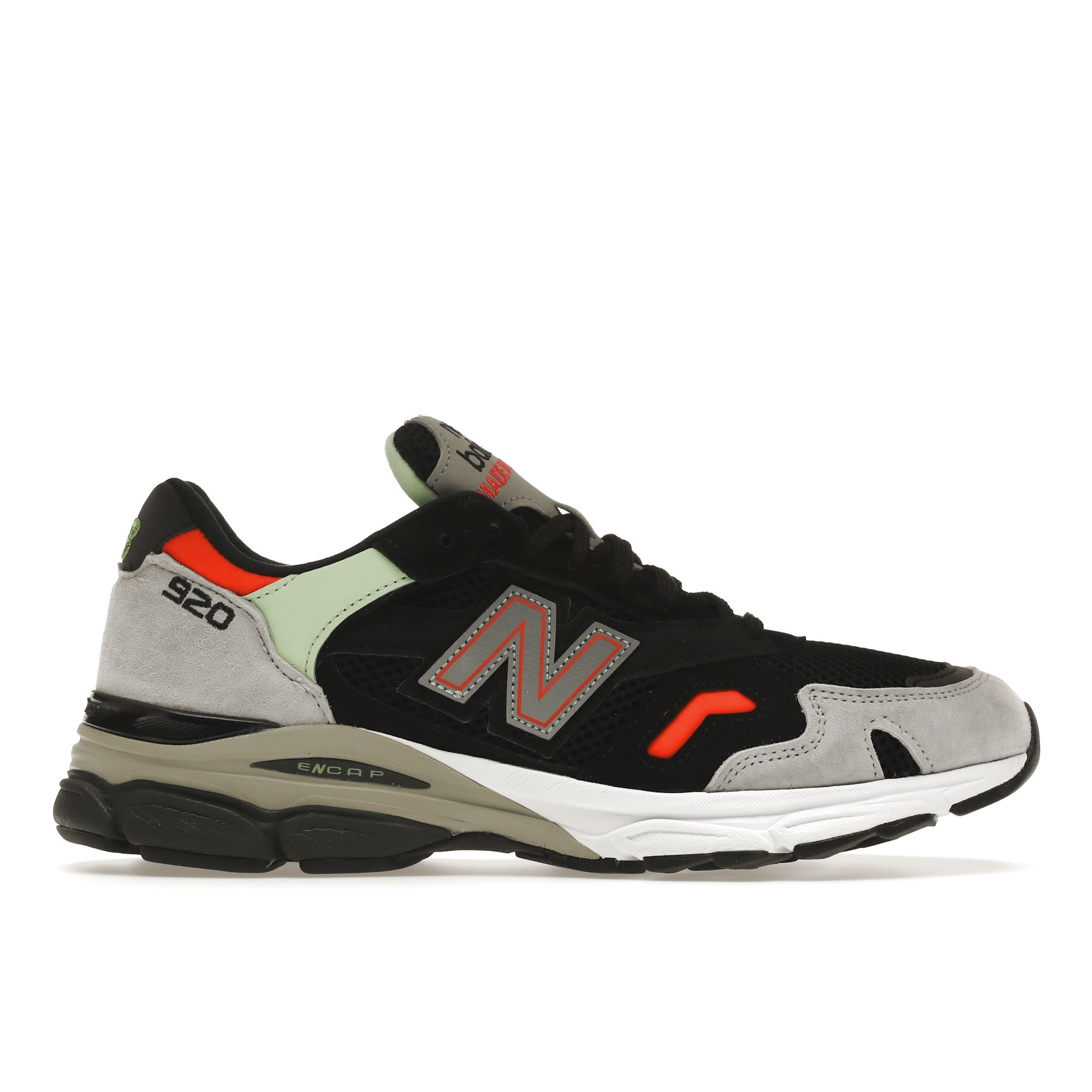 

Кроссовки унисекс New Balance 920 Made In England черно-серые мятные M920KGG