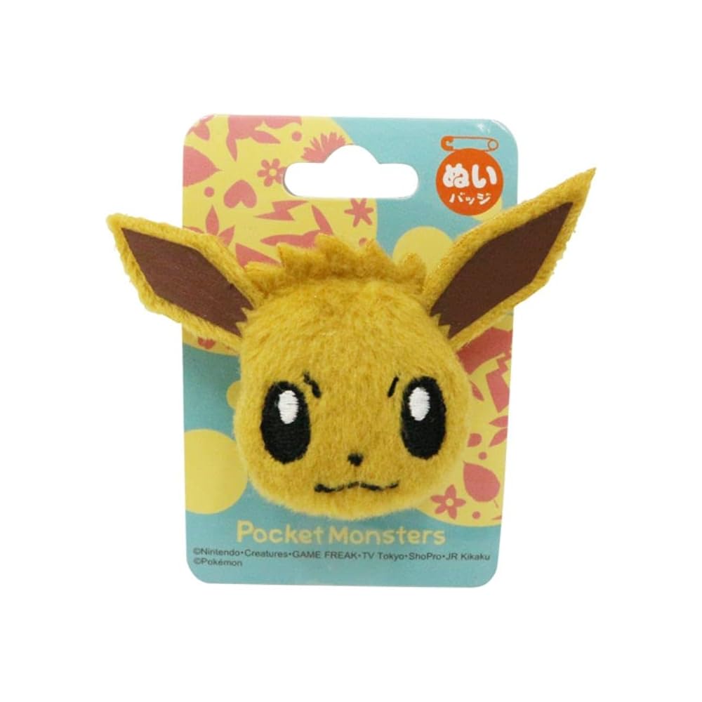 Sekiguchi Pokmon Eevee Plush Face Badge 671939