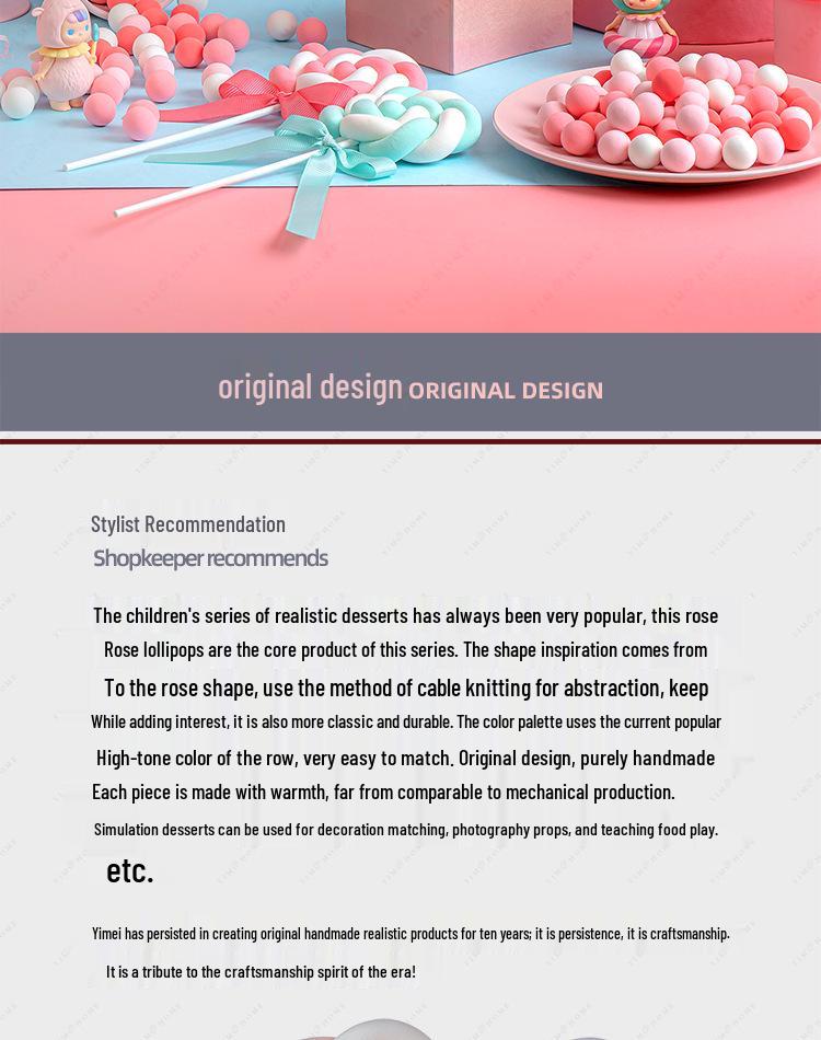 Simulations Wattestäbchen Lutscher: Süße Fake-Süßigkeiten-Requisiten für Kinderfotografie & Tortendekoration