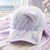 Turtle Whale Jellyfish Pattern Cap Ocean Creatures Baseball Cap, Adjustable Sun Hat with Sea Back Buckle Animal Patterns, Trucker for Men And