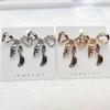 ZA European Fashion Geometric Bow Earrings - Retro Metal Design