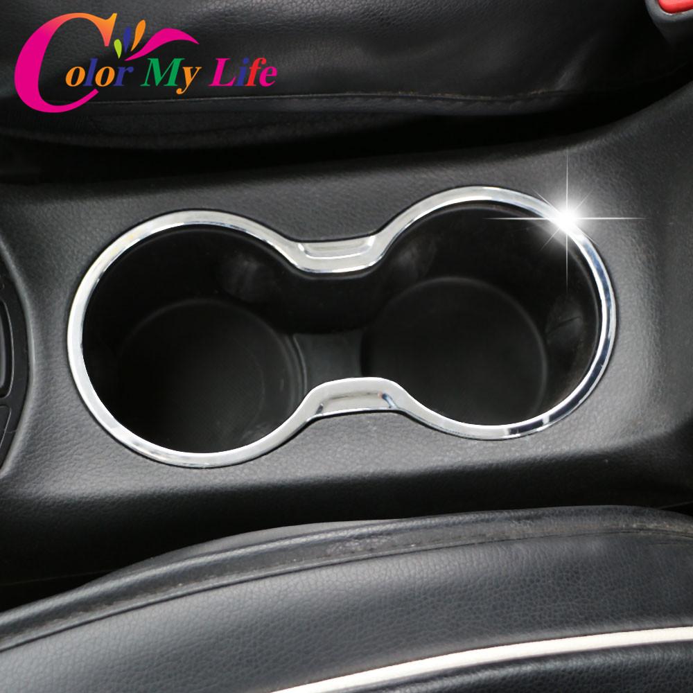 

Цвет My Life ABS Chrome салон автомобиля формовочная чашка держатель для чашки с водой крышка накладка наклейка для Jeep Compass 2017 2018 автомобиля