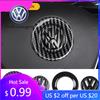 2026 Hot For Volkswagen VW ABS Carbon Fiber Pattern Car Logo Steering Wheel Sticker Badge For VW GTI Passat B6 Golf 4 5 7 Polo J