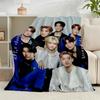 1PC K-pop Group Poses Flannel Blanket Gift, Suitable for Both Men And Women, Soft Ideal for Beds And Sofa, Birthday Or Christmas Gift