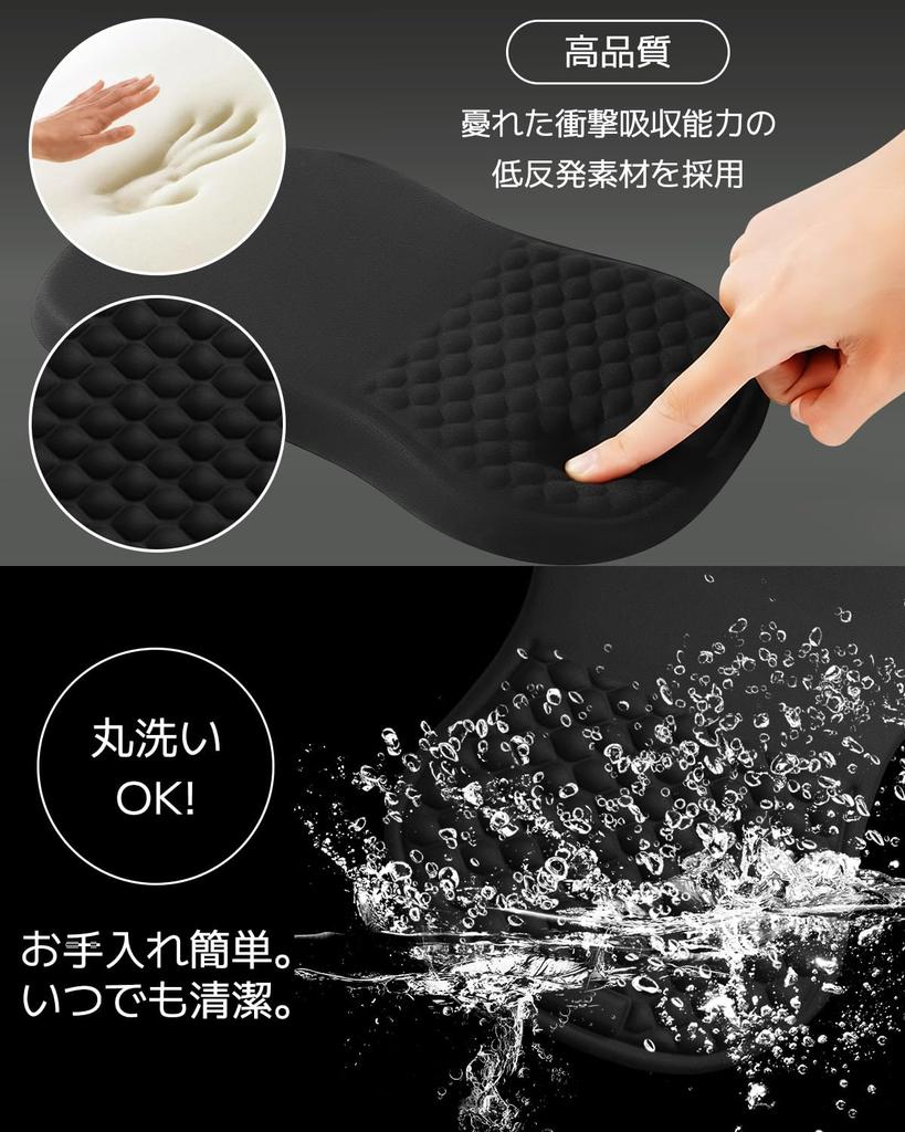 Mouse Pad with Integrated Wrist Ergonomic Massage Dot Tendonitis Wrist Pain Memory Fatigue Rubberized for Doctor-Approved Support, Design, Relief,