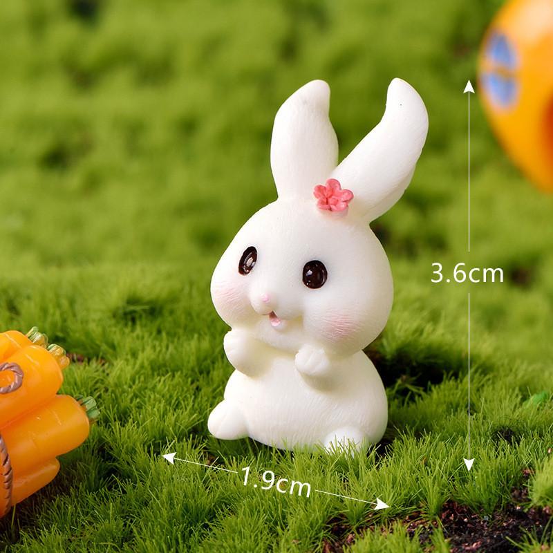 Lovely Carrot Rabbit House Mini Garden Ornament Craft Resin Figurine