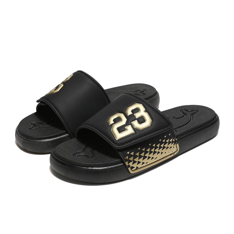 EVA Sommer Herren Hausschuhe Unisex Indoor Weichsohlige Rutschfeste Sandalen Outdoor Trendige Strandurlaub Sandalen Schuhe für Männer Sandalias 42 black