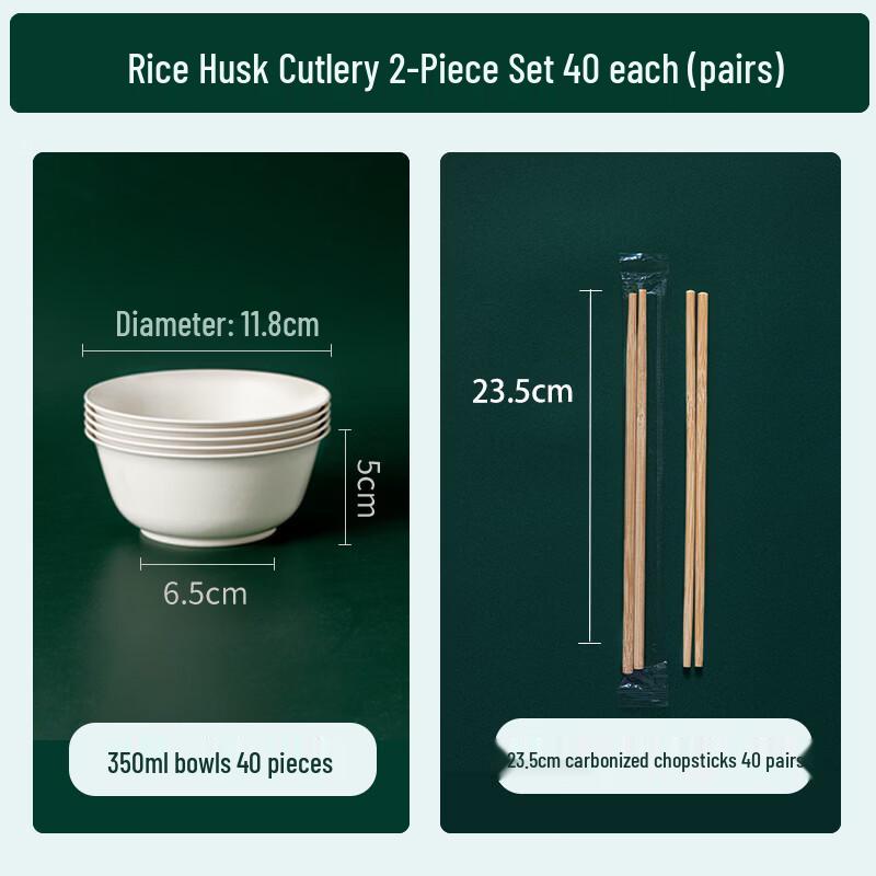 BeiYou Rice Husk Disposable Dinnerware Set