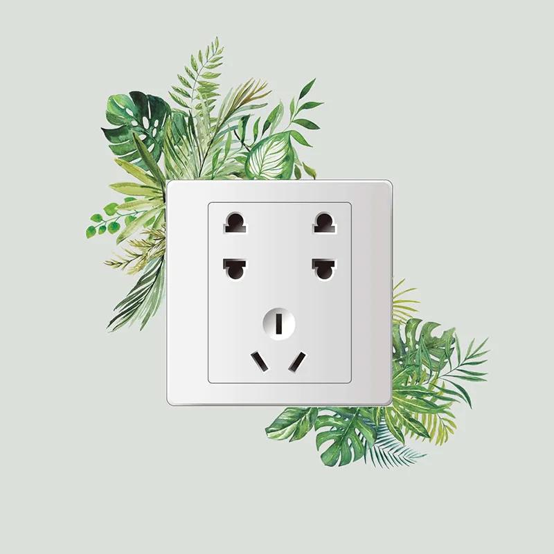 Switch Decorative Stickers Warm Flowers Wall Socket Light Switch Home Decor Simple Wallpaper Wallpaper Self-adhesive Waterproof