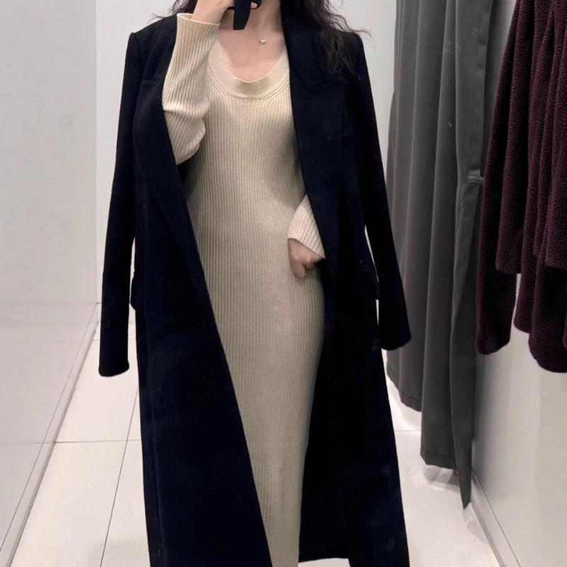 [] Knitted Dress Women's Autumn and Winter Temperament Inner Matching Bottom Skirt Slim Hip Skirt Dress Dress Long Skirt