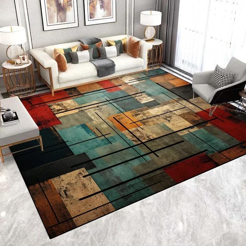 

Ковры в абстрактном стиле для гостиной, скандинавское легкое роскошное украшение, легко чистящиеся коврики, противоскользящие, для диванной зоны, коврики для пола в спальне 60*90cm