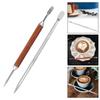 with Box Coffee Art Needles with Wood Handle Espresso Accessory Durable Coffee Latte Art Pen  Latte