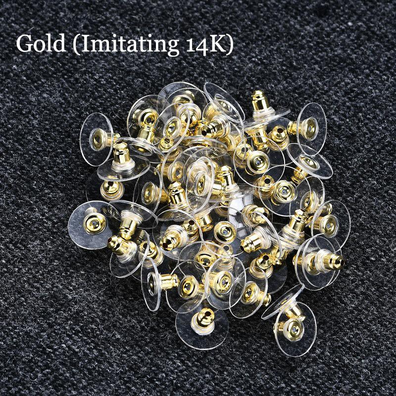 Lan Guang 12mm 1000Pcs Copper+Rubber Earring Stoppers Stopper Stud Supplies DIY Jewelry Findings Making Accessories