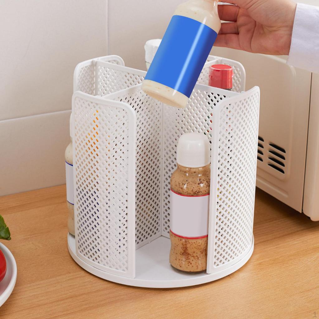 And Lid Storage Organizer Holder, 4 Compartments, Multi Function Dispenser for Restaurant