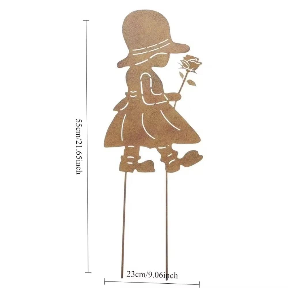 

Набор садовых колышков Iron Art с изображением маленьких девочек и мальчиков, идеально подходящий для украшения вашего сада в игривом стиле