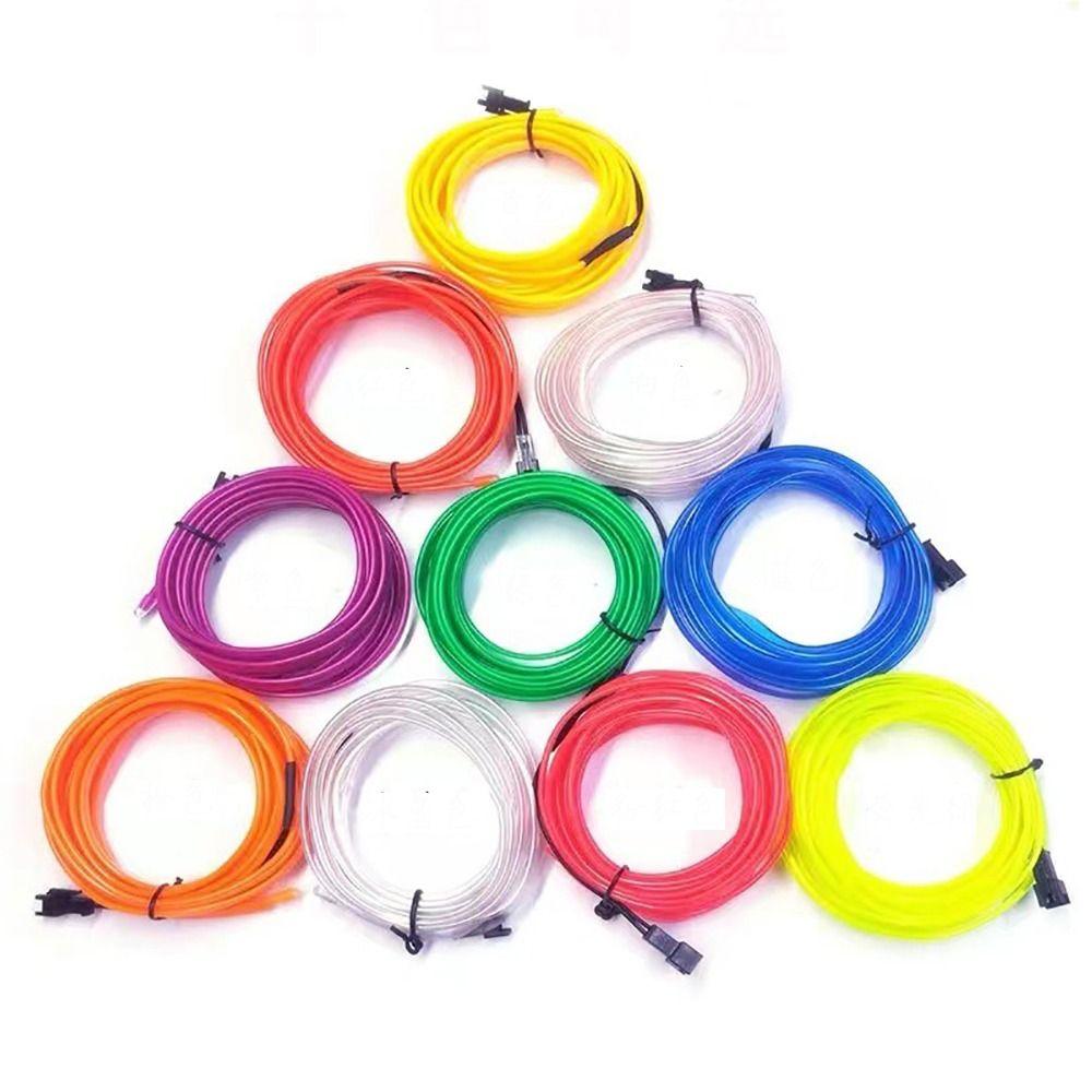 1Pcs DIY Costumes Car Light Decoration LED Neon LED Strip Tape Durable Glow EL Wire Cable