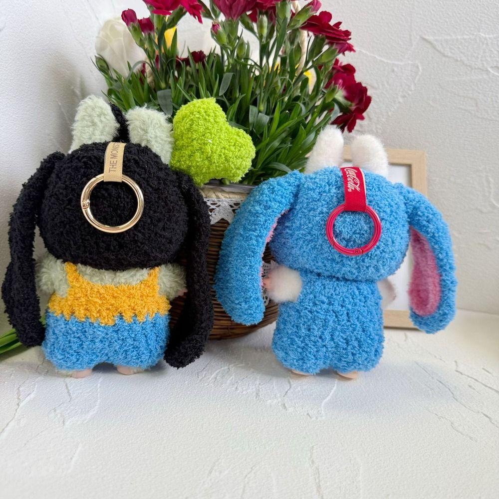 

Goofy Sitting Labubu Time Cloth Handmade 17cm Plush Dolls Clothes Cotton Doll Accessories Stitch