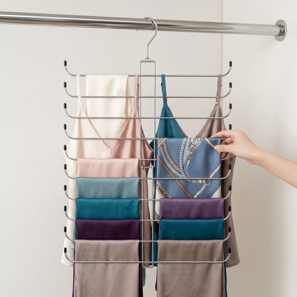 Space Saving Hijab Holder Foldable Legging Hanger Storage Tools Scarf Organizer Closet Storage