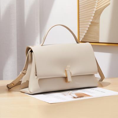 Spring Leather High-end Ladies' Handbag, Cross-shoulder Leather Single-shoulder Bag, Women's Bag, Small Square Bag