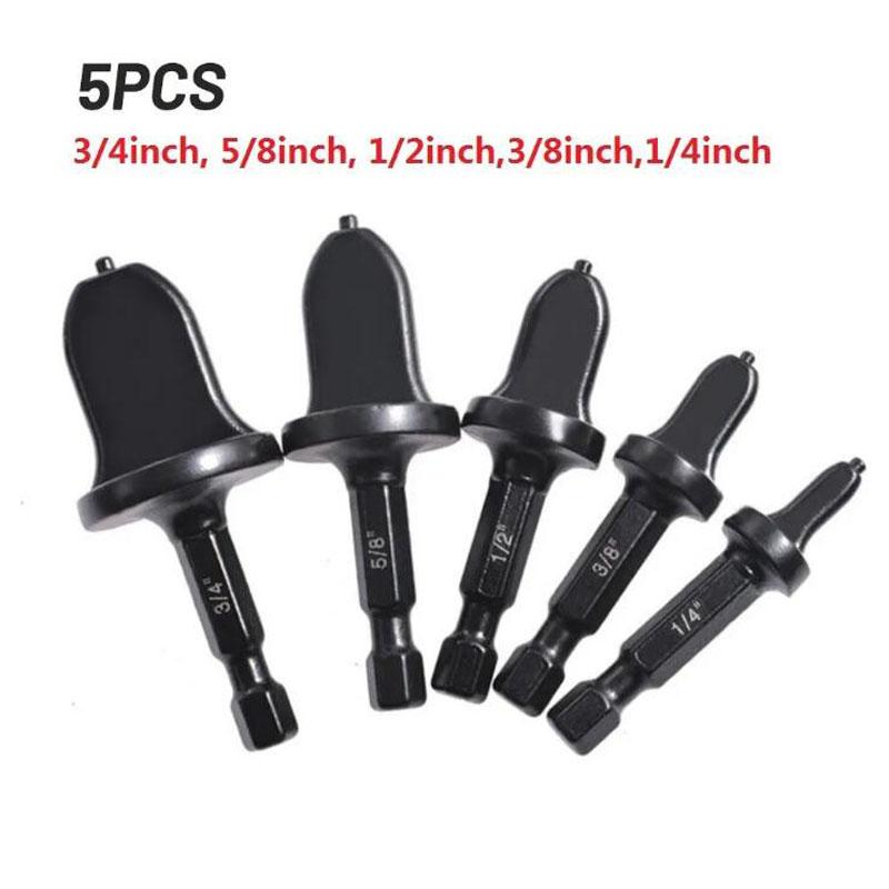 1/5Pcs Tube Pipe Expander Hexagonal Handle Metal Copper Pipe Takeover Tool Air Conditioner Repair Electric Drill Bit Flaring Tool