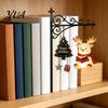 Decorative Holiday Night Light 2PCS Christmas Bookshelf Lamp, Resin Santa Claus Elk Snowman Hanging Wall Mounted Light, Multi-Color Lighting