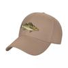 New Yellow Perch Fish Drawing Dark Green Baseball Cap Luxury Unisex Hat Trucker Hat Golf Hat Unisex Caps Unisex Womens