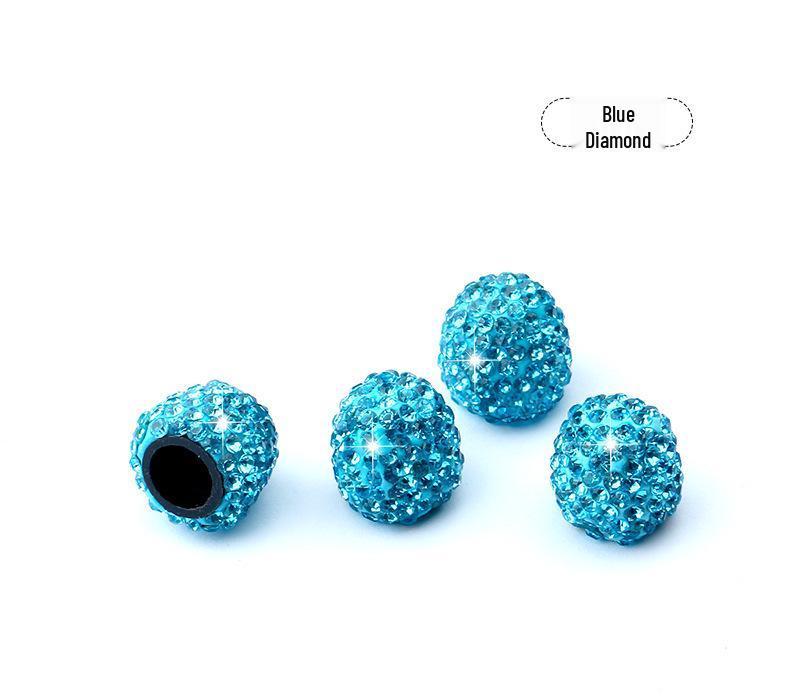Creative Diamond-Studded Tire Valve Stem Cap for Car Decoration