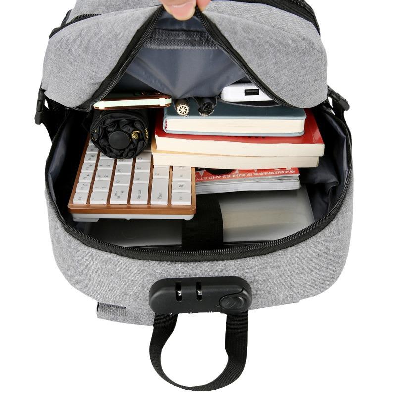 Men's Large Capacity Waterproof Oxford Backpack for College & Travel