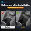 TOP Suede Armrest Storage Box Center Console Tray Holder Sticker for Kia Sportage NQ5 2022 2023 2024 2025 Interior Accessories