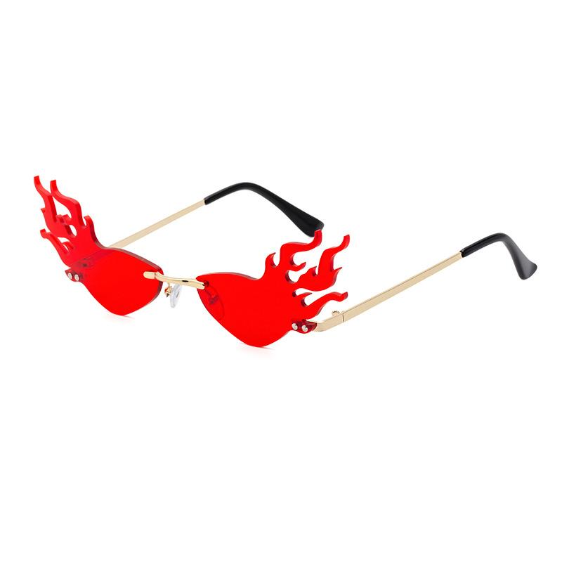 Sunglasses Female Flame Exaggerated Shape Cool Sunglasses Female Tide Ball Funny Little Fish Glasses