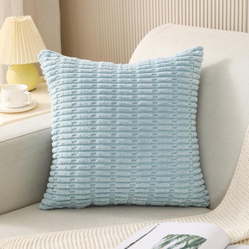 Corduroy Pillowcase Nordic Solid Color Simple Square Cushion Home Sofa Bedside Decorative Pillowcase